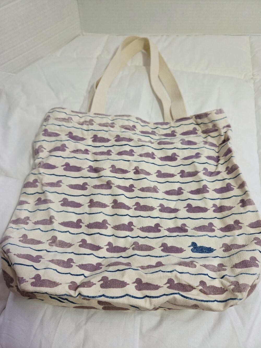 Martha’s Vineyard Beach Tote Bag Book Bag Duckies Retired Discontinued Cotton